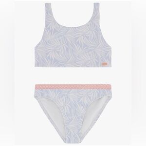 Roxy Kids Bikini in Light Blue and Coral